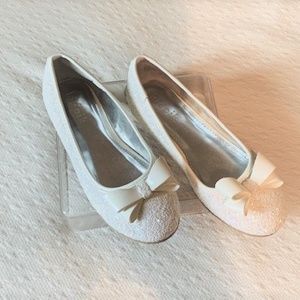KIDPIK- Glitter Ballet Shoes - White Size 2M